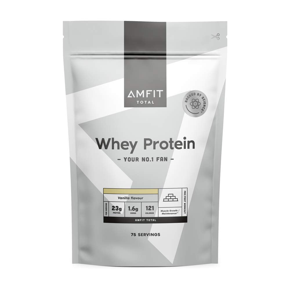 Marchio Amazon - Amfit Nutrition Proteine del Siero di Latte in Polvere, Nocciola e Cioccolato, 33 porzioni, 1 kg (Confezione da 1)