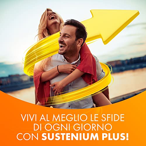 Sustenium Plus - lntegratore energizzante a base di uno specifico complesso di aminoacidi, vitamine e minerali. Per la tua energia fisica e mentale. Confezione da 22 bustine