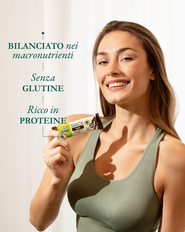 Enervit, Enerzona Protein Snack 40-30-30 Gusto Cocco, 15 Barrette Proteica da 33gr Dieta a Zona con Proteine del Latte e Fibre, per Mantenere il Tono Muscolare, Senza Olio di Palma