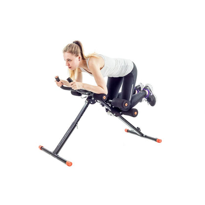 TechFit Panca Multifunzione Total Trainer - Rivoluzionario Panca Addominali, Pieghevole, Ideale per Muscoli Addominali, Vita, Schiena, Spalle, Gambe, Supporto Addome Fermo, Piattaforma di Resistenza