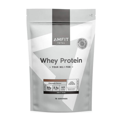 Marchio Amazon - Amfit Nutrition Proteine del Siero di Latte in Polvere, Nocciola e Cioccolato, 33 porzioni, 1 kg (Confezione da 1)