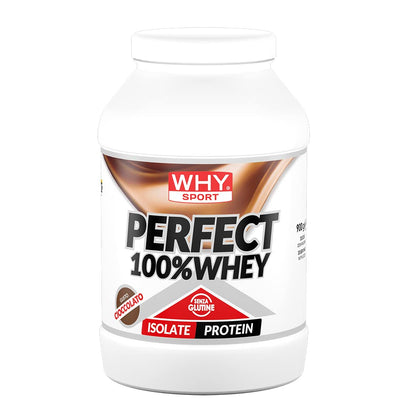 WHY SPORT PERFECT 100% WHEY - Proteine Whey - Proteine Isolate - Proteine in Polvere con Aminoacidi Essenziali per la Massa Muscolare - Gusto Cioccolato al Latte - 900 gr