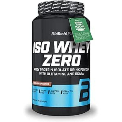 BioTechUSA Iso Whey Zero | Premium Whey Protein Isolate | Grass-Fed | Enzyme-Free | Sugar- and Gluten-free, 908 g, Cioccolato