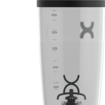 Promixx Bottiglia Originale Shaker - Alimentato a Batteria per Frullati di Proteine Lisci - Senza BPA, Tazza da 600ml (Bianco)