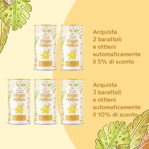 Proteine in Polvere Vegane | Gusto Cioccolato | 21g Proteine | Proteine Vegetali Isolate in Polvere di Pisello, Riso, Girasole e Soia | Massa Muscolare | 1.2kg Vegan Protein Powder | Alpha Foods