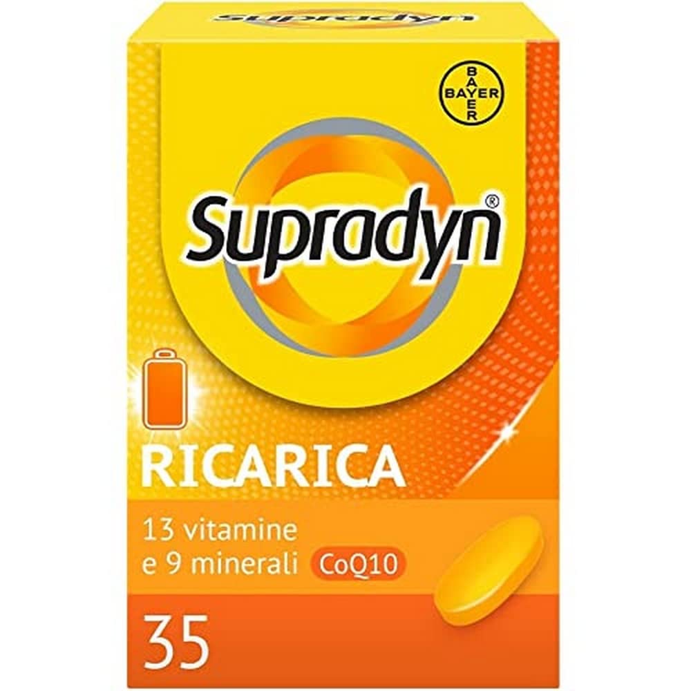 Supradyn Ricarica Multivitaminico Completo Vitamine e Minerali per Adulti, Integratore Vitamine A, B, C, D3, E, K, Magnesio, Calcio, Zinco, Selenio e CoEnzima Q10, 95 Compresse Rivestite