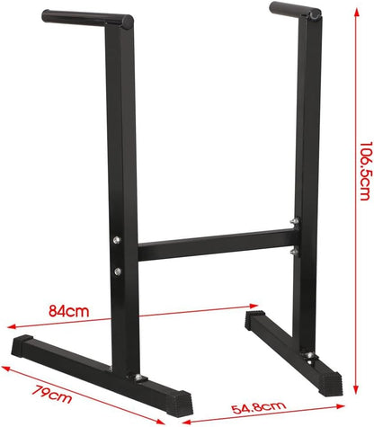 Yaheetech Dip Station per Allenamento Gym Home Dip Barre Parallele Fitness Casa o Palestra Stazione Fitness in Acciaio per Calisthenics/Stretching/Addominali Stazione di Trazione Muscolare Nero