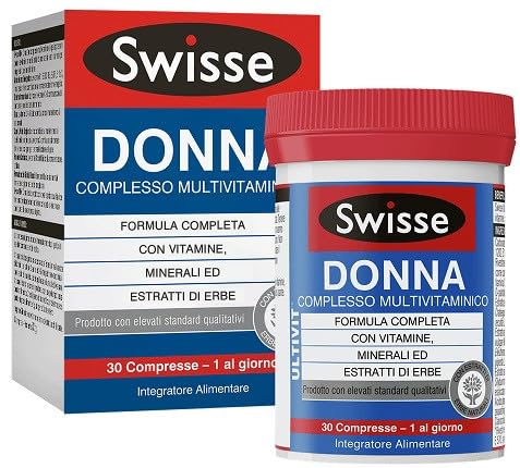 Swisse Donna Complesso Multivitaminico - 60 Compresse - Integratore multivitaminico per donna con vitamine, minerali ed erbe naturali