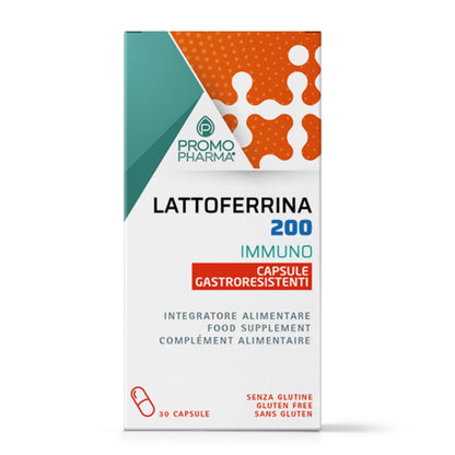 Lattoferrina 200 Immuno - Integratore Alimentare - Sostegno al Sistema Immunitario e alle Difese dell'Organismo, Ideale per Tutta la Famiglia - 30 stick pack da 1 g