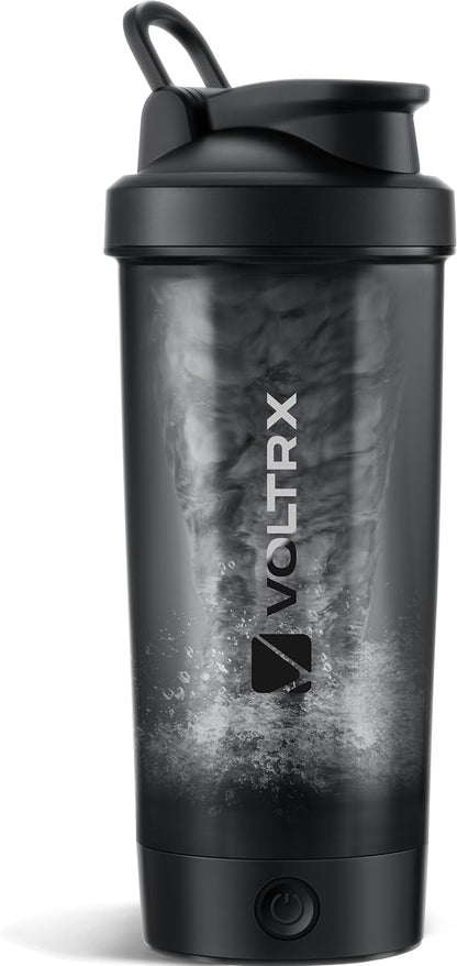 VOLTRX Titanus - Bottiglia per shaker per proteine, ricaricabile tramite USB C, elettrico, per frullati proteici e frullati sostitutivi dei pasti, senza BPA, 680,4 g