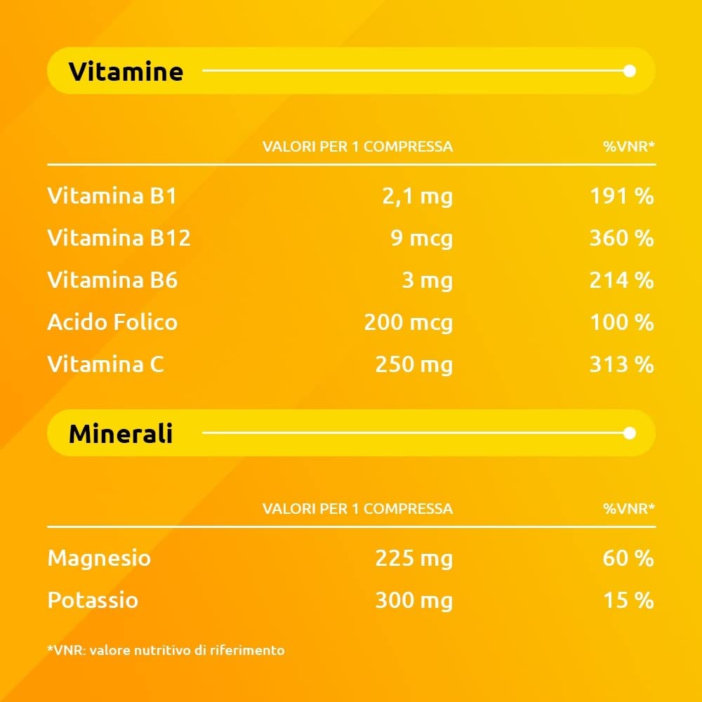 Supradyn Magnesio e Potassio Integratore Multivitaminico con Vitamine B, Vitamina C e Sali Minerali per Stanchezza, Caldo e Sport, 60 Bustine Effervescenti Senza Zucchero, Gusto Arancia