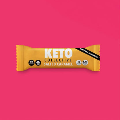 Keto Collective Barrette Cheto | Caramello Salato | 15 x 40g | 2,5g carboidrati netti | Low Carb | Ingredienti Naturali