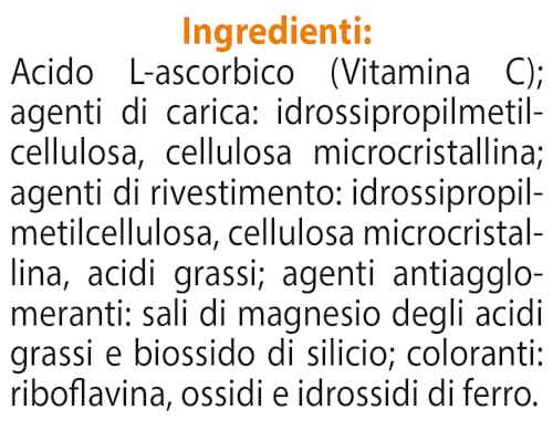 ESI - Multicomplex Vitamina C Pura Retard, Integratore Alimentare Massimo Dosaggio, a Rilascio Prolungato, Supporta il Funzionamento del Sistema Immunitario, Senza Glutine e Vegan, 90 Compresse