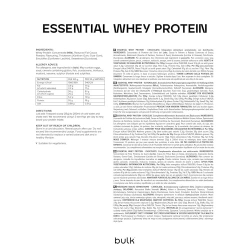 Bulk Essential Whey Protein, Vaniglia, 1 kg, 28 porzioni