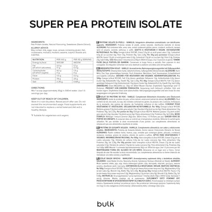 Bulk Proteine isolate di piselli, Frullato proteico vegano, Noce di cocco, 1kg, 33 porzioni