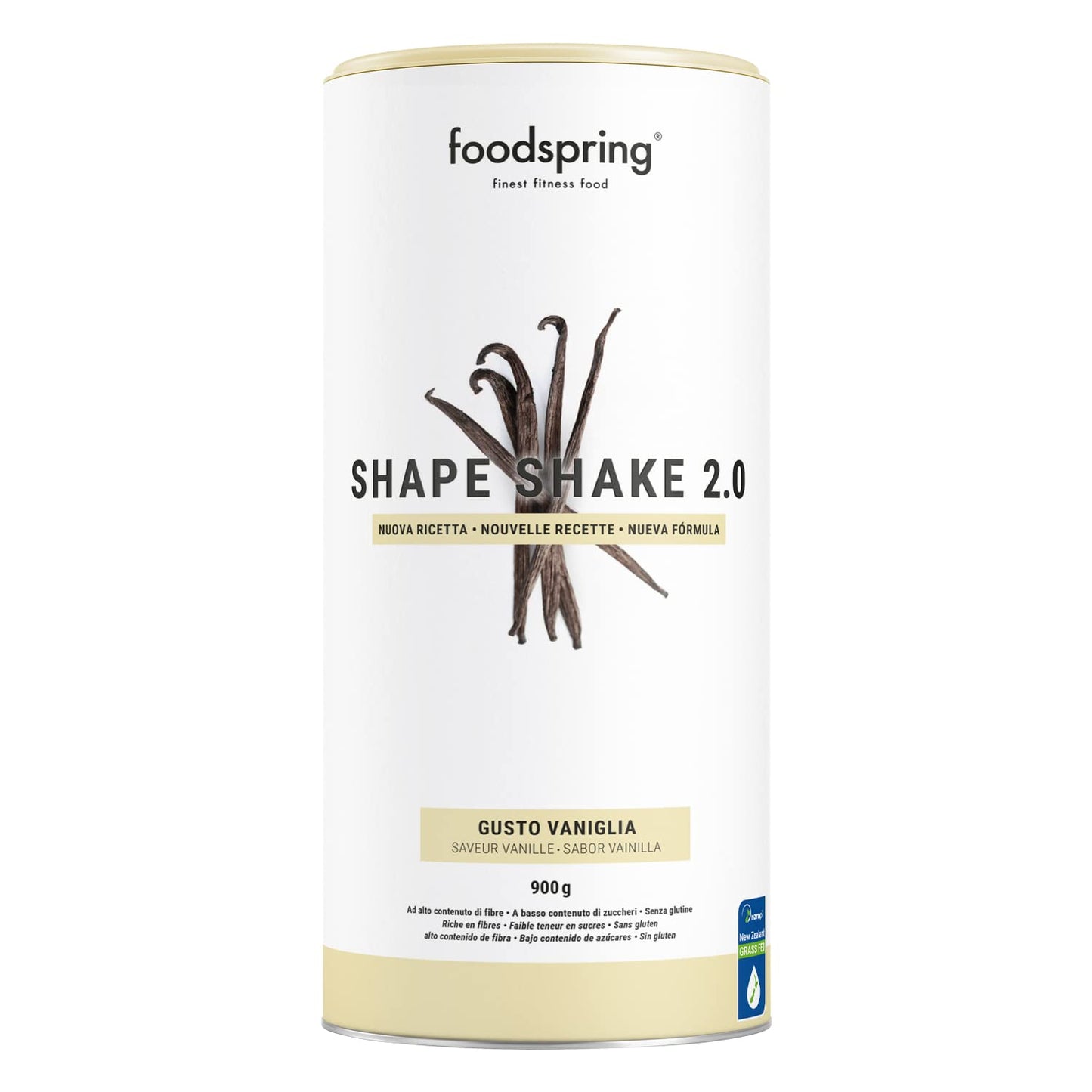 foodspring Shape Shake Bustine Monoporzione, 10 x 60 g, Sostituto pasto per il controllo del peso*, Ricco di proteine, Vitamine e minerali