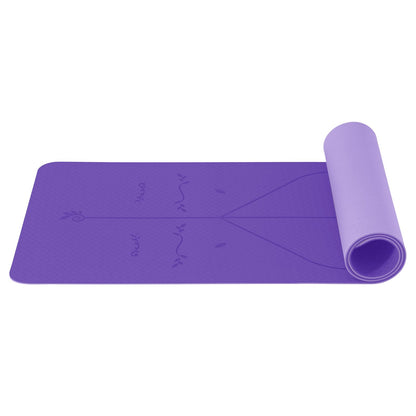 Good Nite Tappetino da yoga da 6 mm, in TPE, antiscivolo, per fitness, pilates, allenamento, yoga, pilates, allenamento, 183 x 61 x 0,6 cm