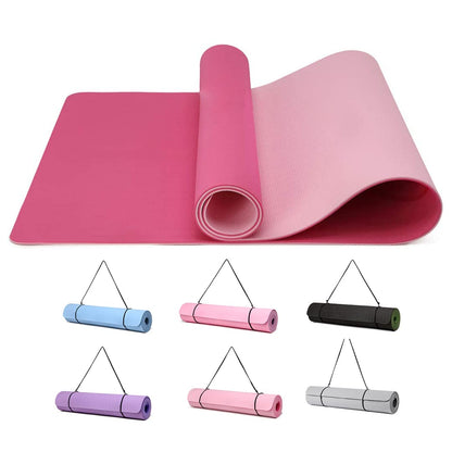 Good Nite Tappetino da ginnastica, yoga, fitness, antiscivolo, per allenamento, sport, turn, pilates, con tracolla, 183 x 61 x 0,6 cm