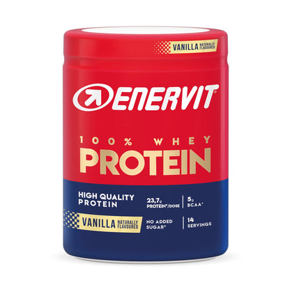 Enervit, 100% Whey Protein, Gusto Cacao, ideale dopo l'Allenamento, Ricco di Vitamina B6, con Proteine dal Siero del Latte, Senza Zuccheri Aggiunti, Barattolo da 420 Grammi