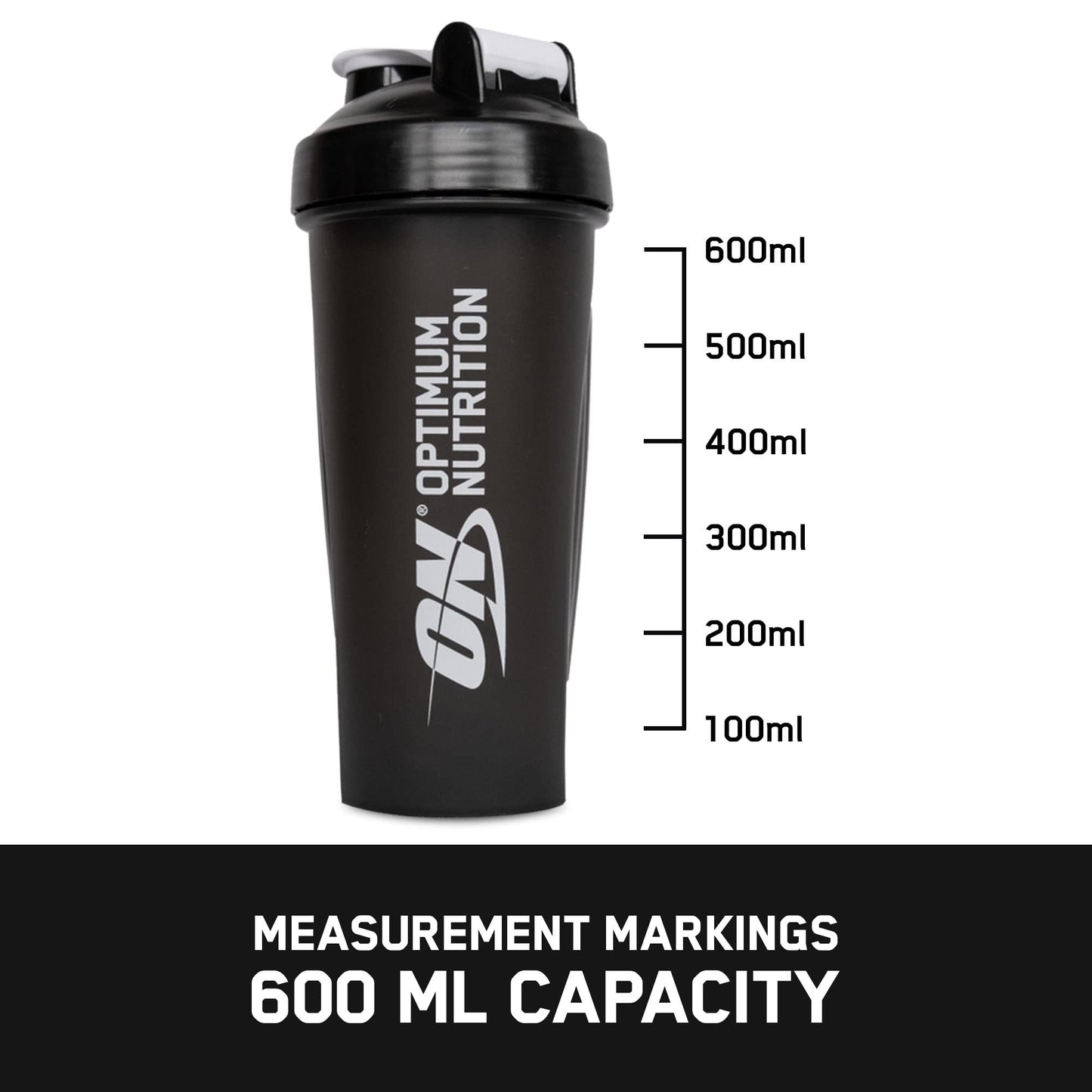 Optimum Nutrition Shaker con sfera di miscelazione in acciaio inox, senza BPA e DEHP, lavabile in lavastoviglie, per proteine in polvere, integratori per allenamento e frullati sostitutivi dei pasti,