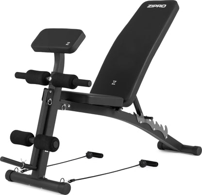 ZIPRO panca pieghevole per allenamento, panca per sollevamento pesi, panca fitness multifunzionale, panca sit up, attrezzi fitness, panca piana, panca pesi, stazione di forza per casa o palestra