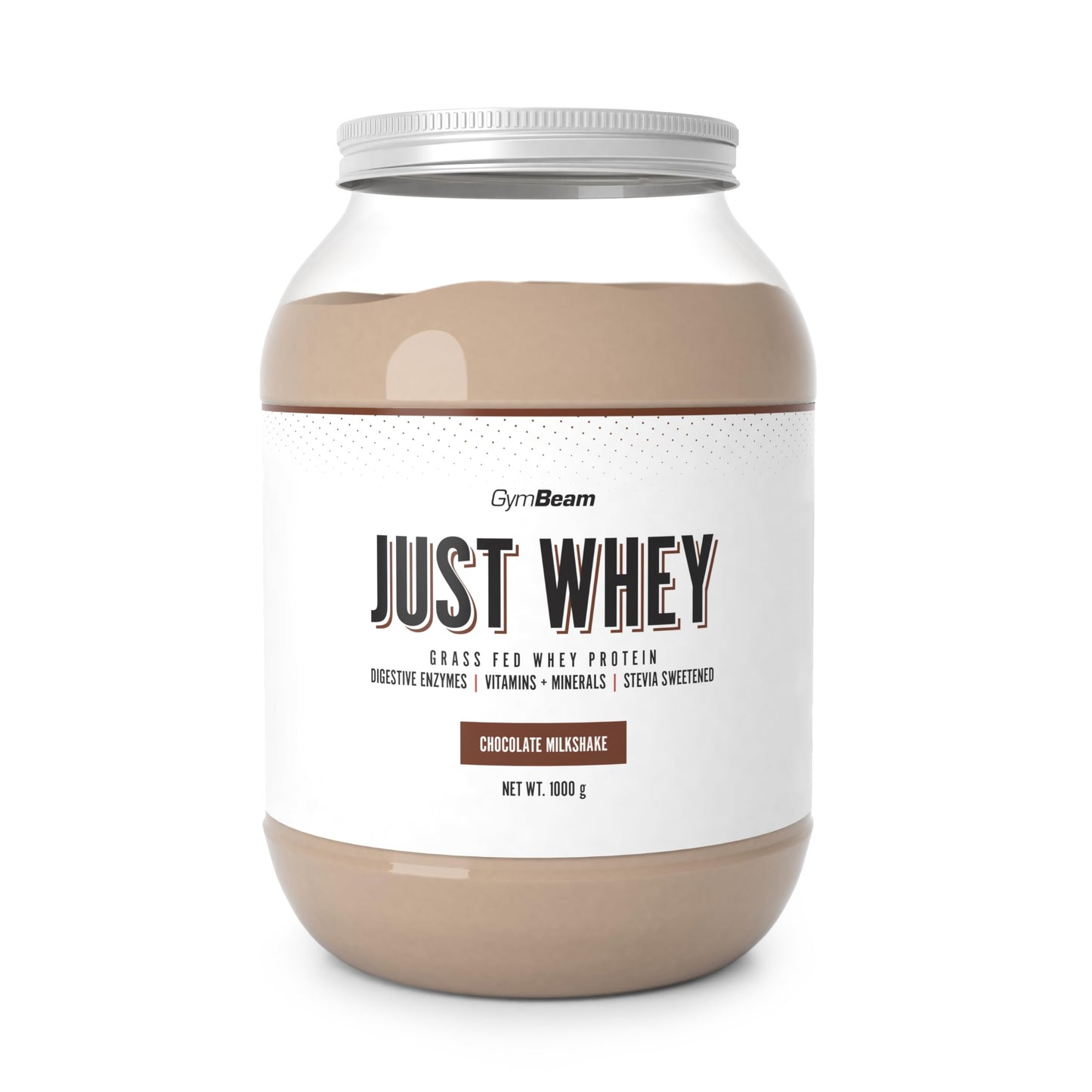 GymBeam Just Whey, Proteine in Polvere Multicomponente da Siero di Latte, Concentrato e Idrolizzato, 22,4g Proteine per Dose, con BCAA e Amminoacidi Essenziali (1000 g, Chocolate Milkshake)