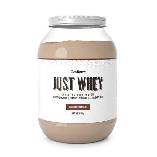 GymBeam Just Whey, Proteine in Polvere Multicomponente da Siero di Latte, Concentrato e Idrolizzato, 22,4g Proteine per Dose, con BCAA e Amminoacidi Essenziali (1000 g, Chocolate Milkshake)