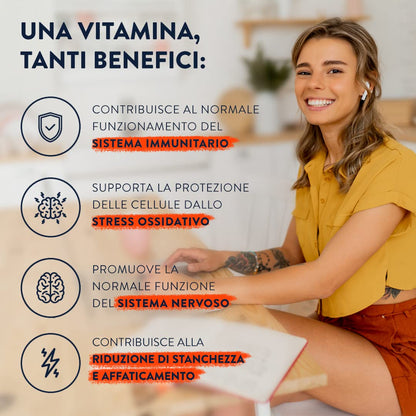 Vitamina C 1000mg Vegan - Integratore Vitamina C Naturale Alto Assorbimento con Bioflavonoidi, Rosa Canina, Acerola - 1000 Vitamina C Pura per dose - Vitamin C Difese Immunitarie 180 Capsule