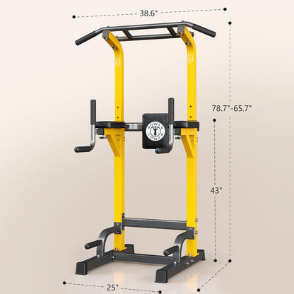 SogesHome Power Tower Stazione Multifunzionale Professionale Barra per Esercizi a Torre per Esercizi di Allenamento a casa e Palestra 75 x 82 x 165-210 cm