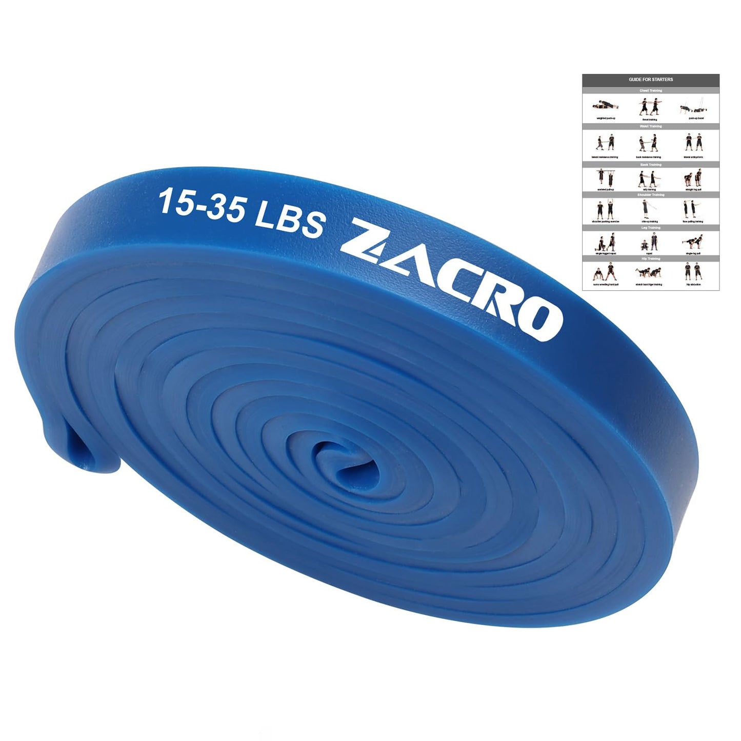 Zacro Elastiche Resistenza Band - Elastiche Fitness Band di Resistenza in Lattice Naturale Resistente Fitness Premium Resistance Band per Allenamento Stretching Powerlifting Resistenza