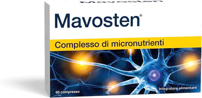 Mavosten – Complesso di micronutrienti di alta qualità con acido alfa-lipoico (ALA), colina, tutte le vitamine del gruppo B e calcio, per favorire la salute dei nervi – 60 pezzi