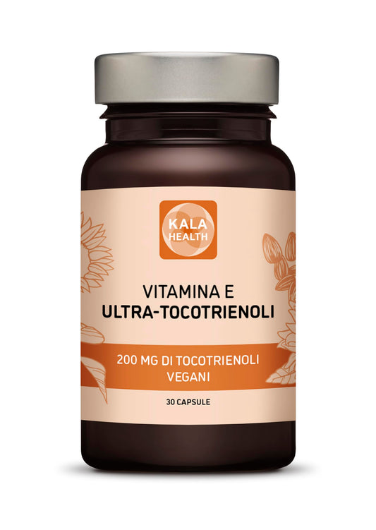 Kala Health Ultra Tocotrienol 200mg Vitamina E Vegana - Tutti e 4 i Tocotrienoli - Alfa Tocotrienolo + Beta Tocotrienolo + Gamma Tocotrienolo + Delta Tocotrienolo - Senza Tocoferoli (30)