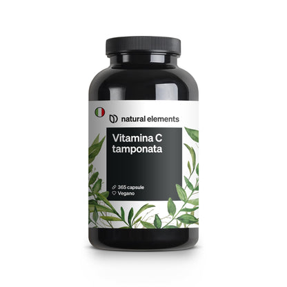 Vitamina C - 360 capsule - Elevato dosaggio con 1000 mg + 15 mg di zinco - Fermentato e tamponato a base vegetale (pH neutro, privo di acidi, delicato sullo stomaco) - Testato in laboratorio, vegano