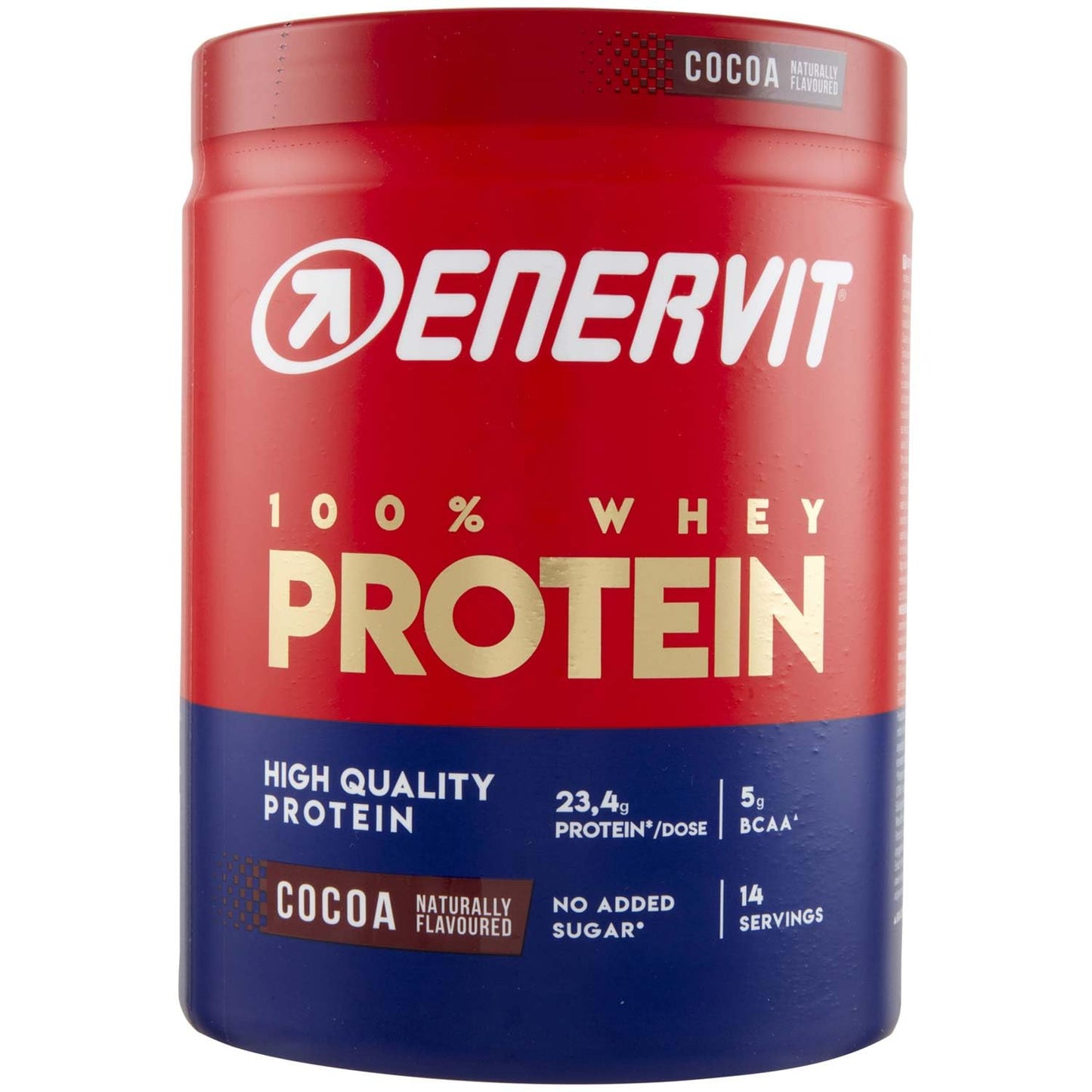 Enervit, 100% Whey Protein, Gusto Cacao, ideale dopo l'Allenamento, Ricco di Vitamina B6, con Proteine dal Siero del Latte, Senza Zuccheri Aggiunti, Barattolo da 420 Grammi