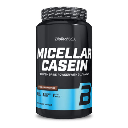 BioTechUSA Micellar Casein in Polvere | Tempo di Assorbimento Esteso | Senza Glutine e Senza Grassi | Aggiunta di L-Glutammina, 908 g, Vaniglia