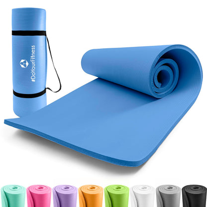 #DoYourFitness Tappetino yoga antiscivolo | Spessore da 0,8cm a 2cm | 183cm x 61cm o XXL 190cm x 100cm | Per principianti e utenti avanzati [Adatto per uso interno/esterno]