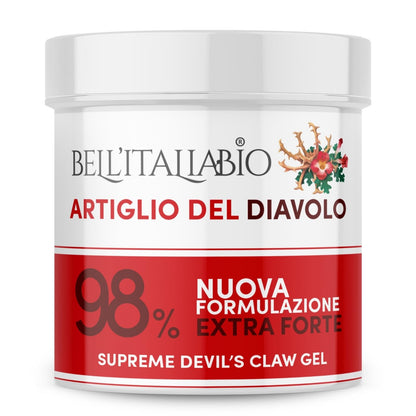 Artiglio del Diavolo Extra Forte Gel al 98%, Pomata Artiglio del Diavolo Formula Naturale e Professionale per Massaggi a Muscoli e Articolazioni (550 ML)