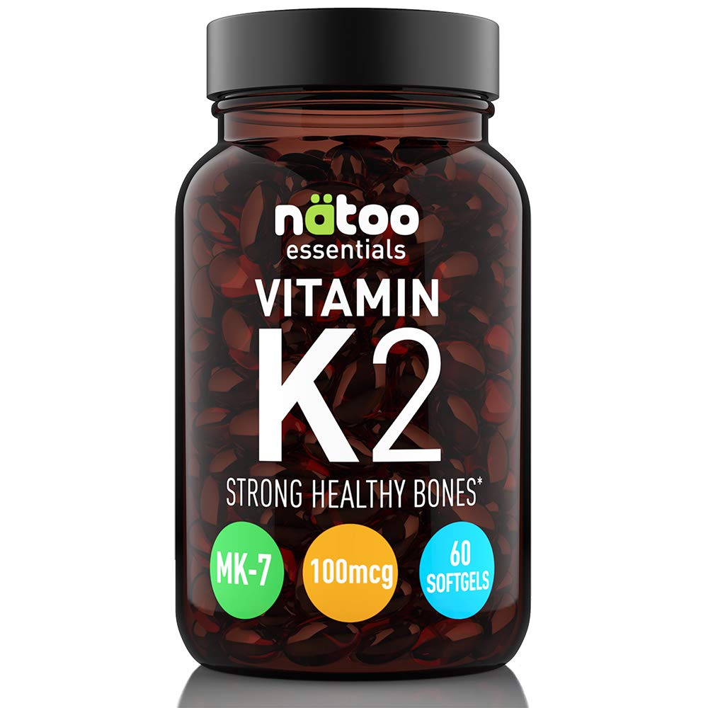 NATOO Essentials Vitamina K2 MK7 60 softgels - Contribuisce al mantenimento di Ossa normali - Vegane - Massima Assimilazione