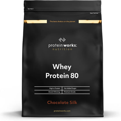 THE PROTEIN WORKS Proteine Whey 80 (Concentrate) In Polvere | 82% Di Proteine | Frullato Proteico Povero Di Zuccheri | Cioccolato Morbido | 500g