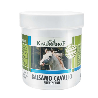 HW CASE Kräuterhof Balsamo per cavalli riscaldante, extra forte, gel massaggiante - Rimedio naturale per il sollievo muscolare (1x500ML)