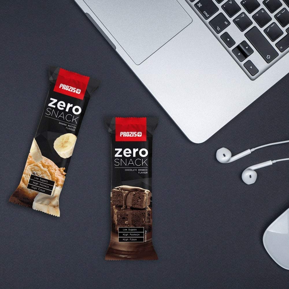 Prozis Zero Snack, 35 g, Doppio Cioccolato, Confezione da 12 Pezzi