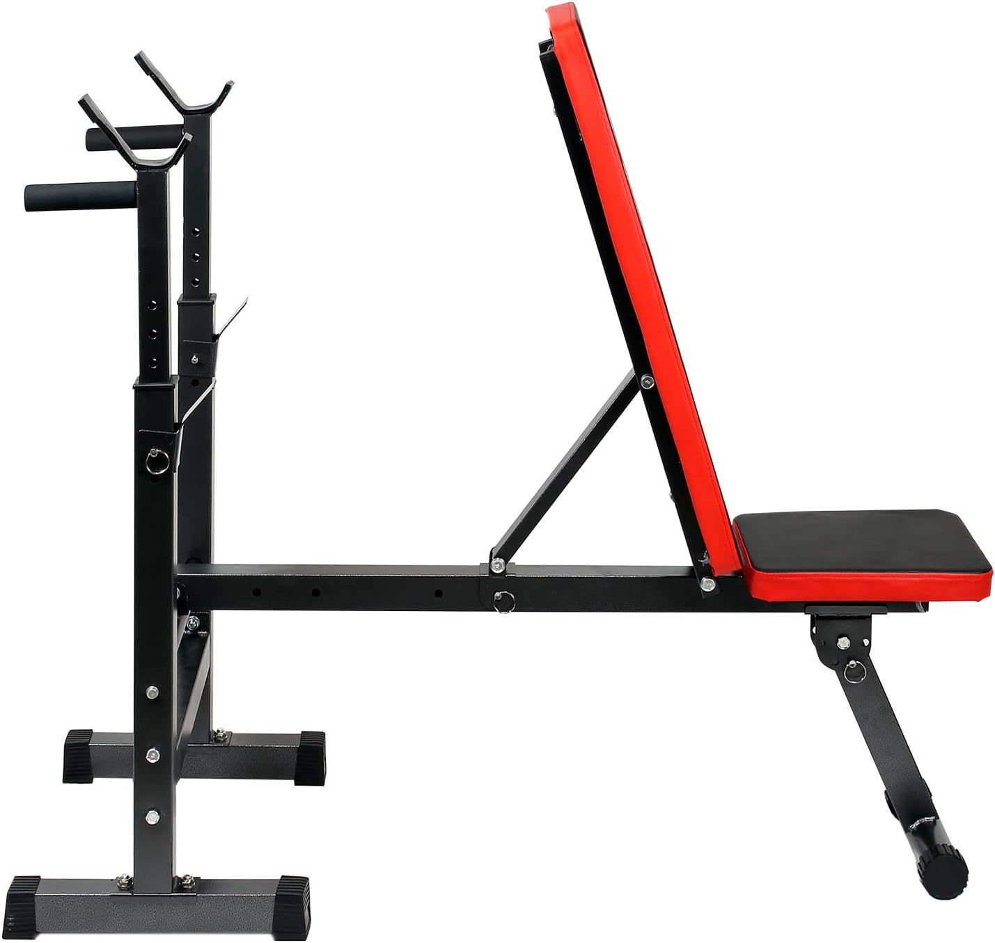 Wiltec Panca per Pesi Pieghevole per Max 230kg Panca Fitness 2in1 inclinata e Piana Porta bilanciere