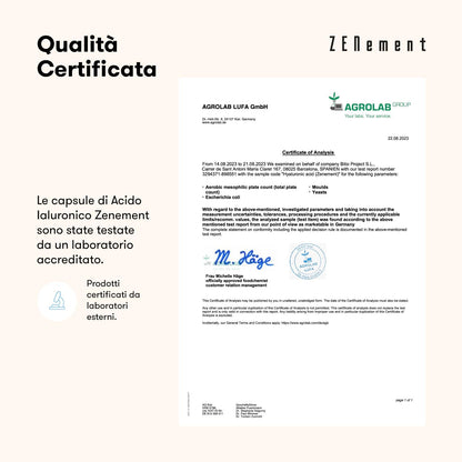 Acido Ialuronico Integratore, Puro 525mg ad Alto Dosaggio, 120 Capsule di Acido Ialuronico Puro (4 Mesi) con 500-700 kDa, Hyaluronic Acid con Sodio Ialuronato, Alternativa a Acido Ialuronico Compresse