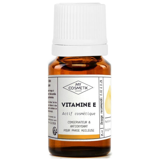 Vitamina E - Tocoferolo - Attivo cosmetico - Conservante e antiossidante - 100% origine vegetale pura - MY COSMETIK - 5 ml