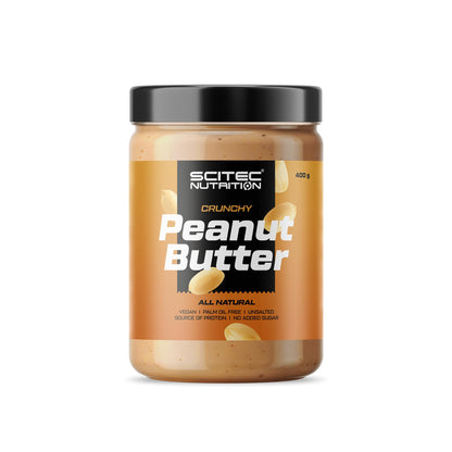 Scitec Nutrition Peanut Butter - Senza olio di palma - Vegano - A basso contenuto di sale - Fonte di proteine - A basso contenuto di zuccheri - Potenziamento energetico naturale, 1 kg, Crunchy