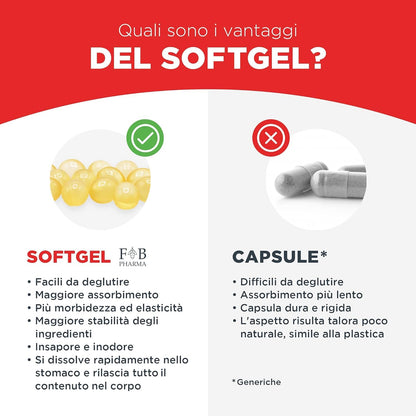 FB PHARMA - Integratore di VITAMINA A 1000mcg + VITAMINA E 47mg - 180 perle in SOFT GEL - per mantenimento VISTA, PELLE, CAPELLI normali - Formula studiata in Italia