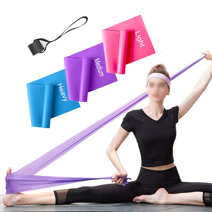 ERUW Bandae Elastiche Fitness, Set di 3 Banda Elastica Fasce Resistenza Fascia Elastica Esercizi Ideale per Terapia Fisica, Yoga, Pilates, Riabilitazione Allenamento a casa