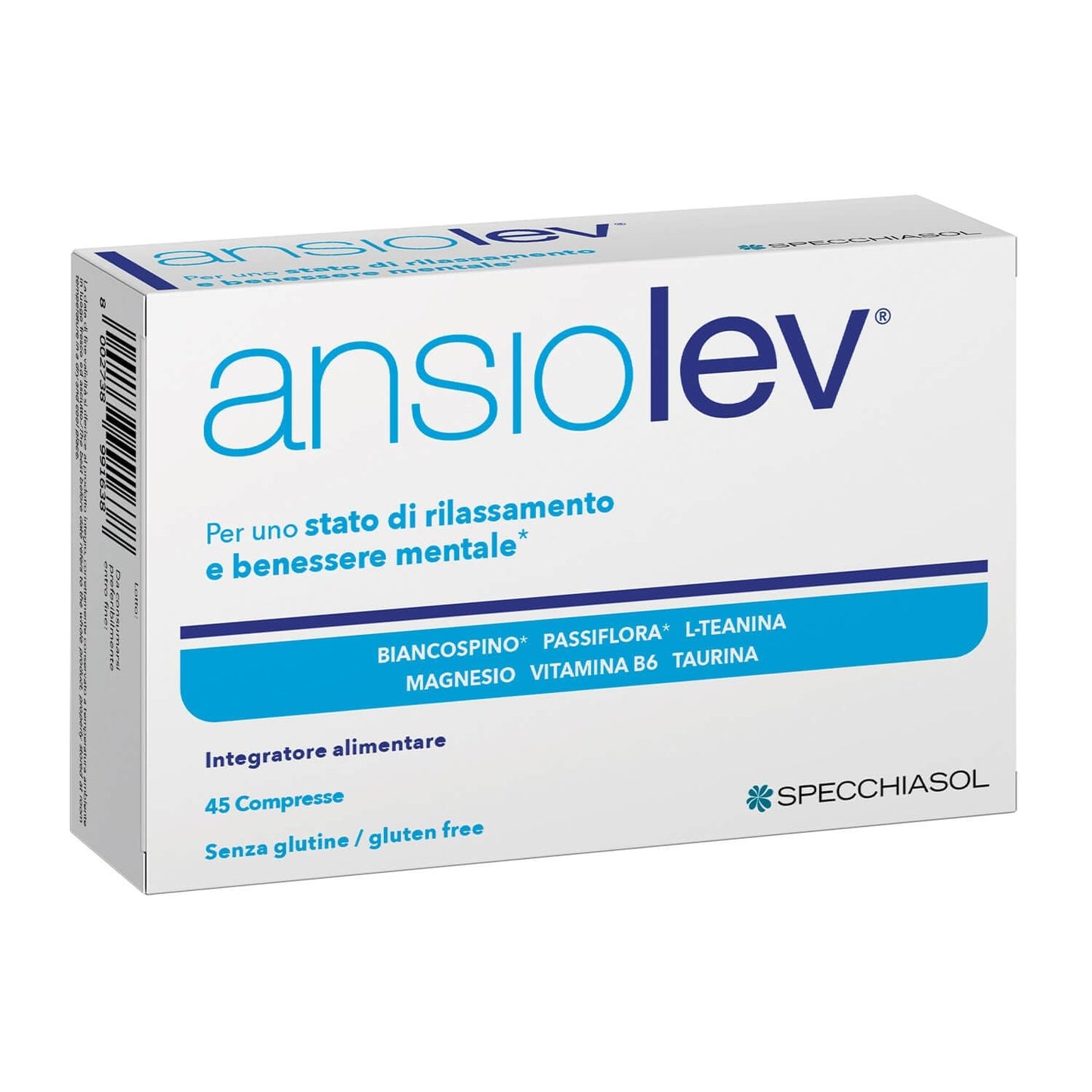 Specchiasol Ansiolev Integratore Benessere Mentale e Rilassamento, 45 Compresse