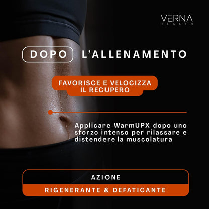 VERNA WarmUP X - Gel Riscaldante Sportivo - Prepara Muscoli e Articolazioni - Favorisce il Recupero - Extra forte - 100ml