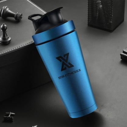 X SIM FITNESSX Shaker Proteico in acciaio inox 700 ml per sport Shaker Proteico con sfera Vacumm Shaker